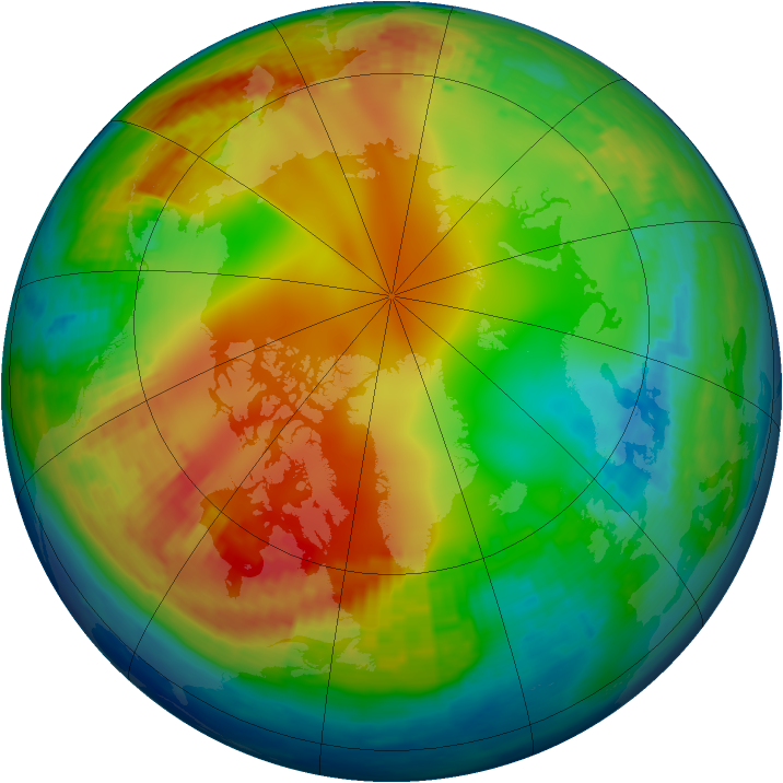 Arctic ozone map for 17 January 2002